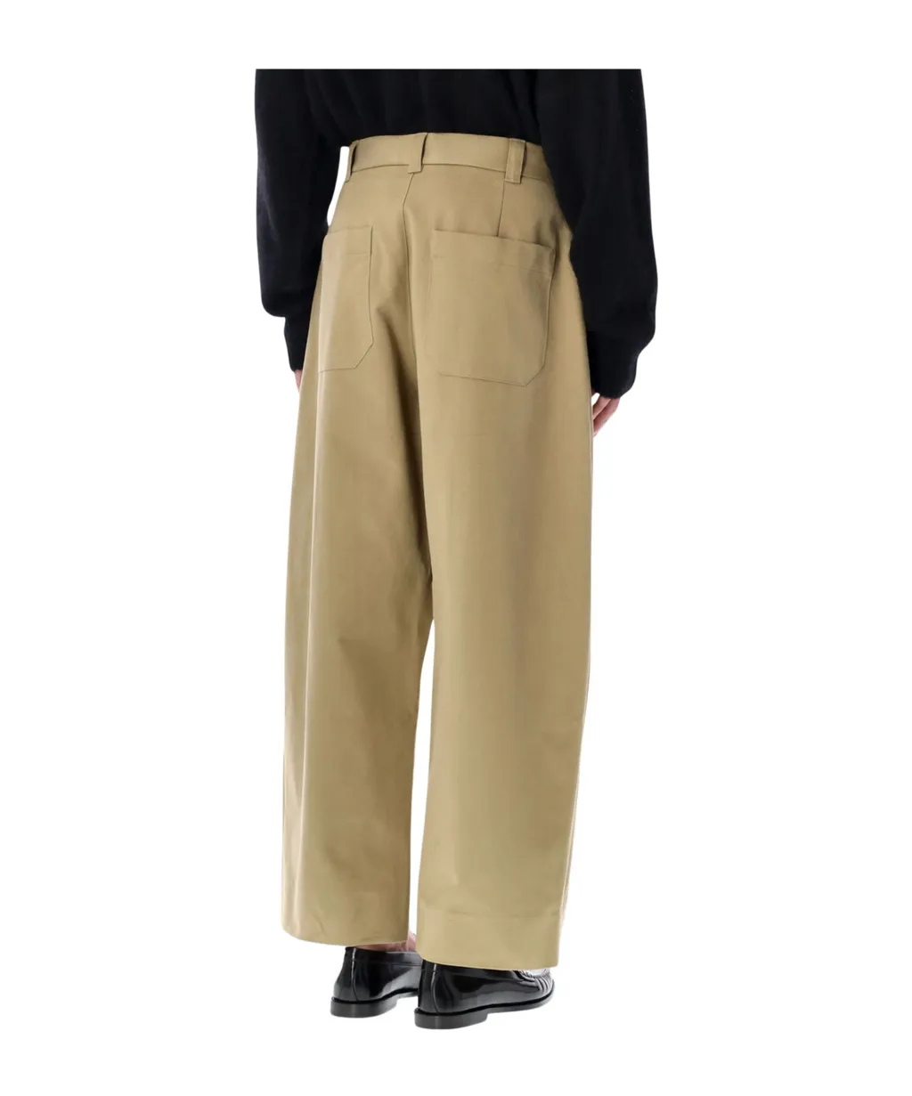 High-Waisted Wide-Leg Casual Pants