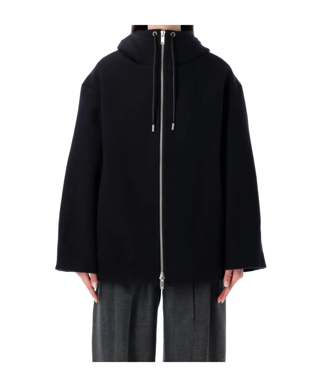 Drawstring Hooded Casual Jacket