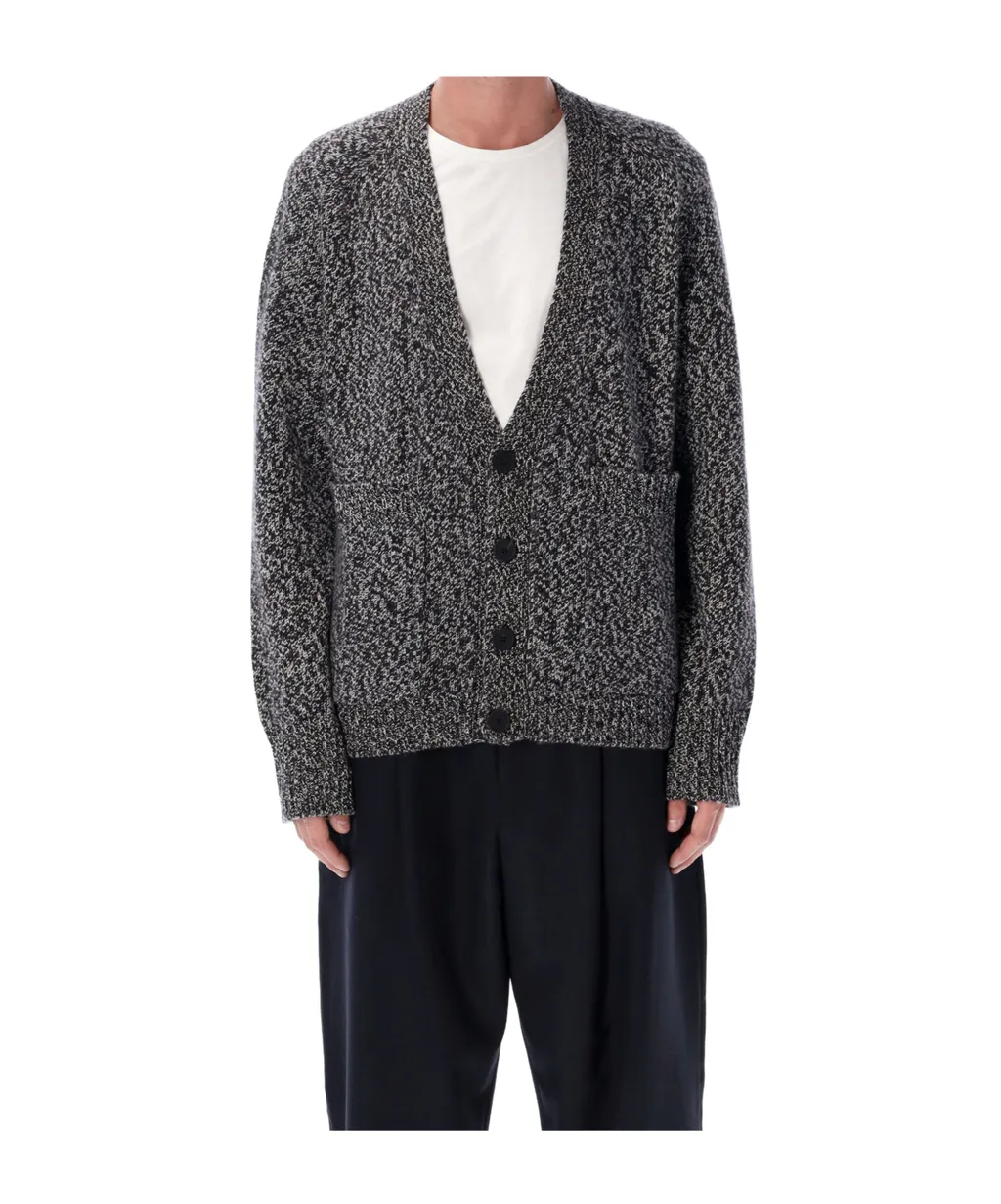 V-Neck Long-Sleeved Cardigan