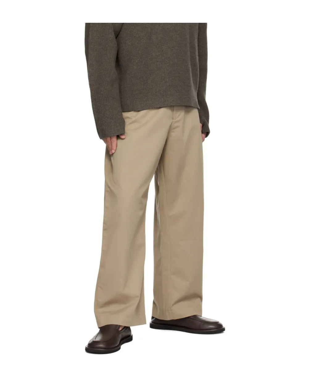 Slim-Fit Curved Leg Trousers