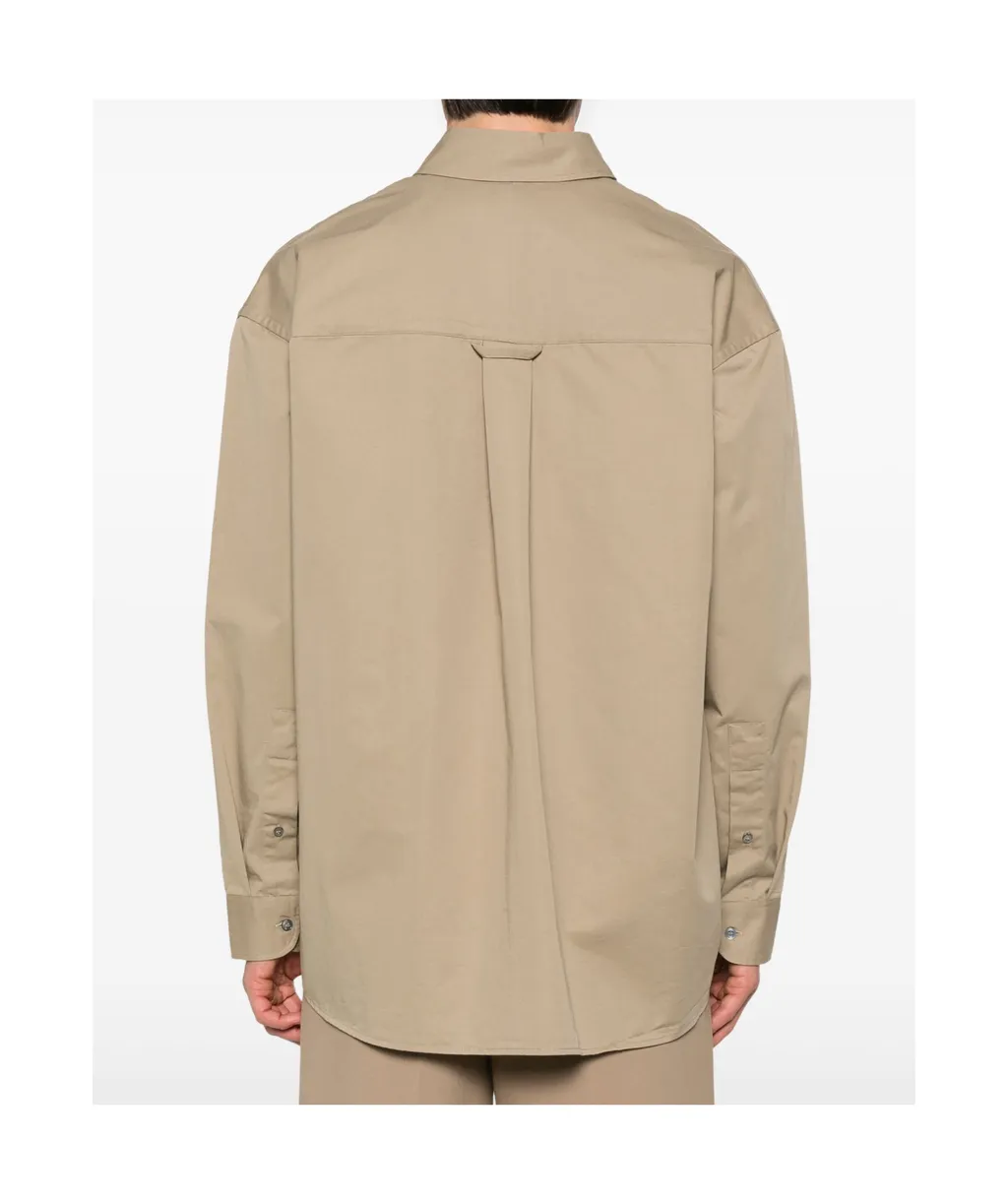 Logo Embroidered Long Sleeved Shirt