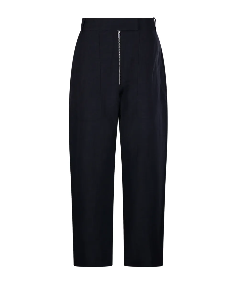 Zip-Up Palazzo Trousers