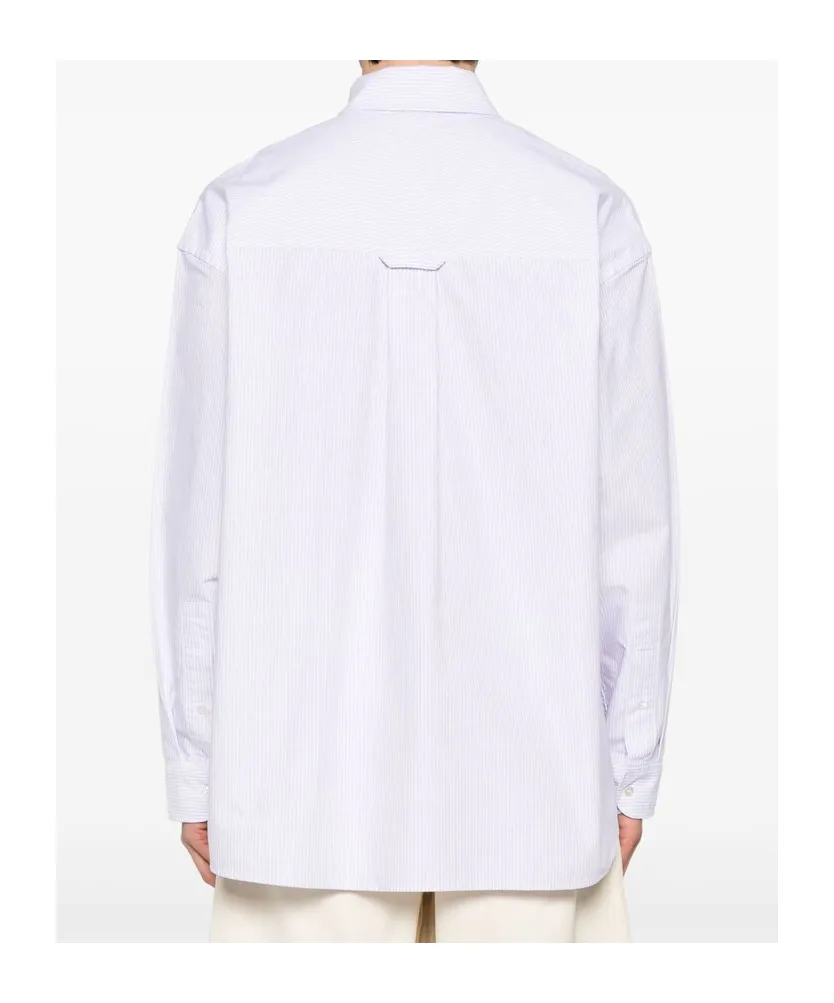 Stripe Detailed Long Sleeved Shirt