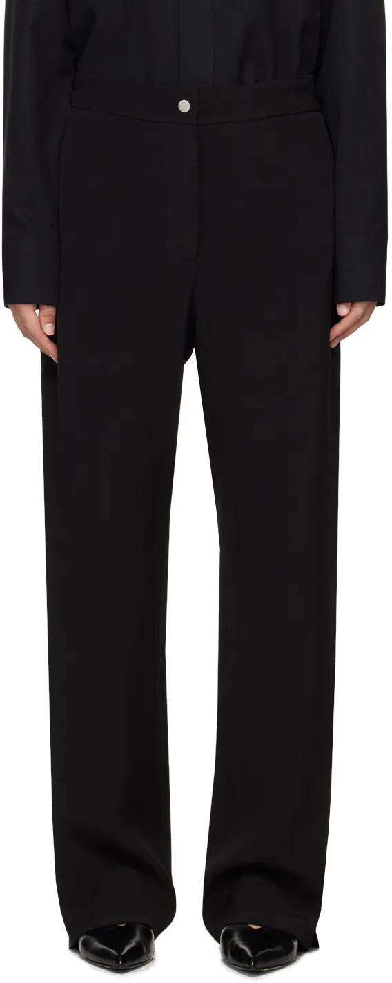 Semi-Elastic Waist-Edge Casual Pants