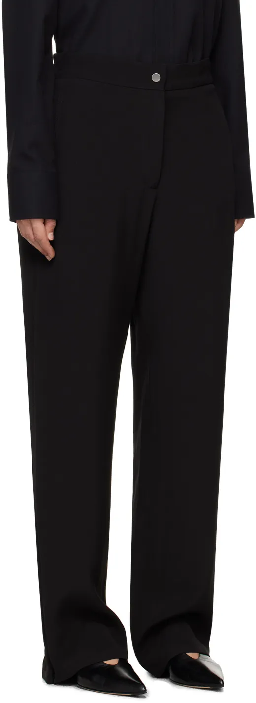 Semi-Elastic Waist-Edge Casual Pants