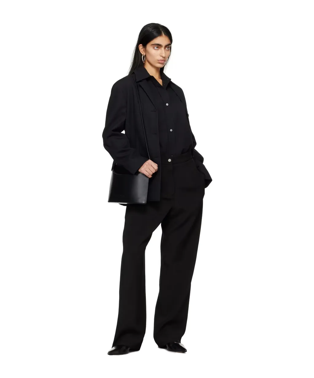 Semi-Elastic Waist-Edge Casual Pants