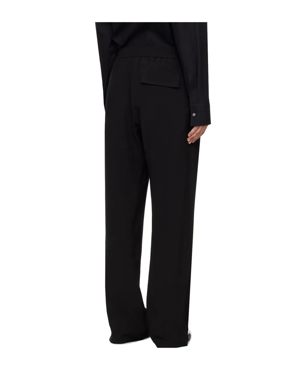 Semi-Elastic Waist-Edge Casual Pants