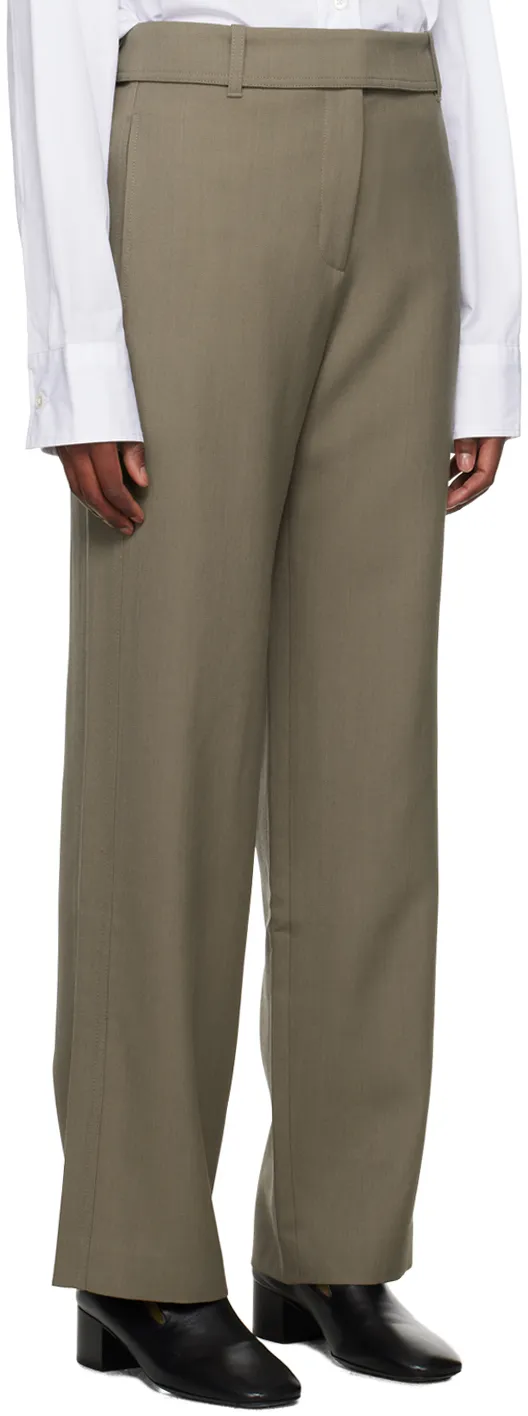 Mid-Rise Straight-Leg Trousers