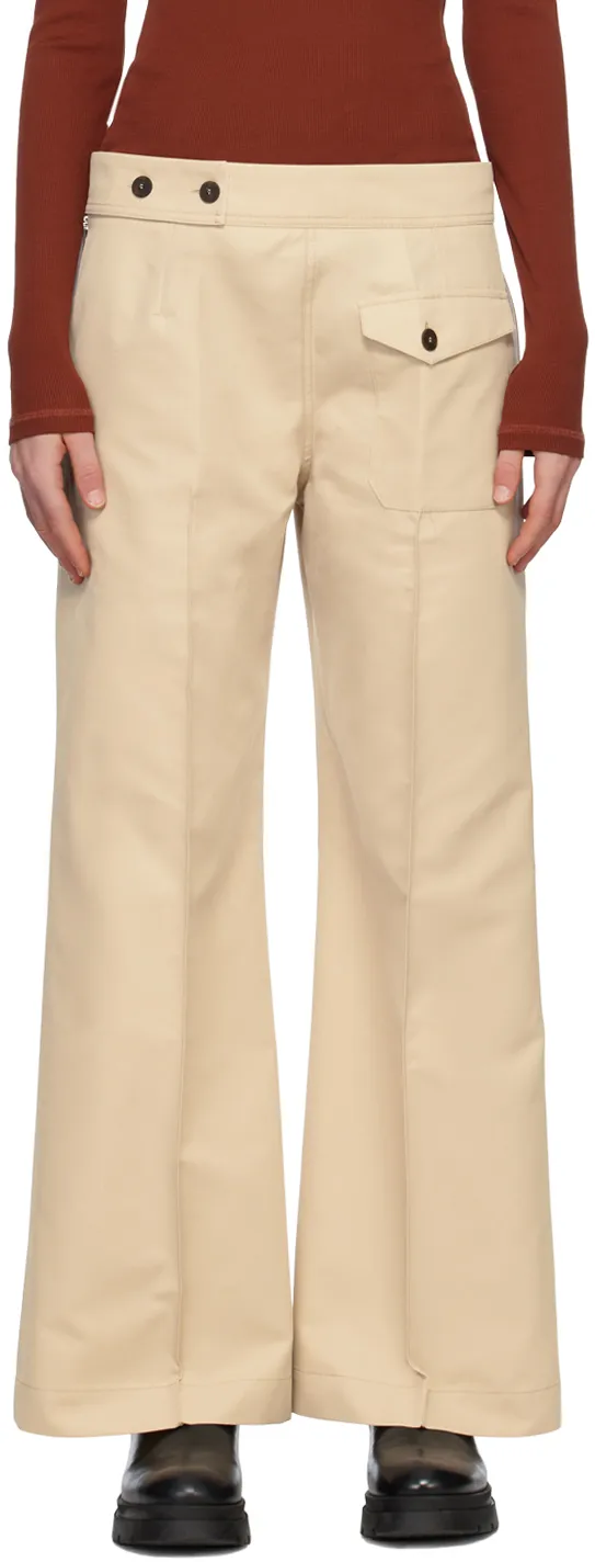 Low Rise Tailored Straight-Leg Trousers