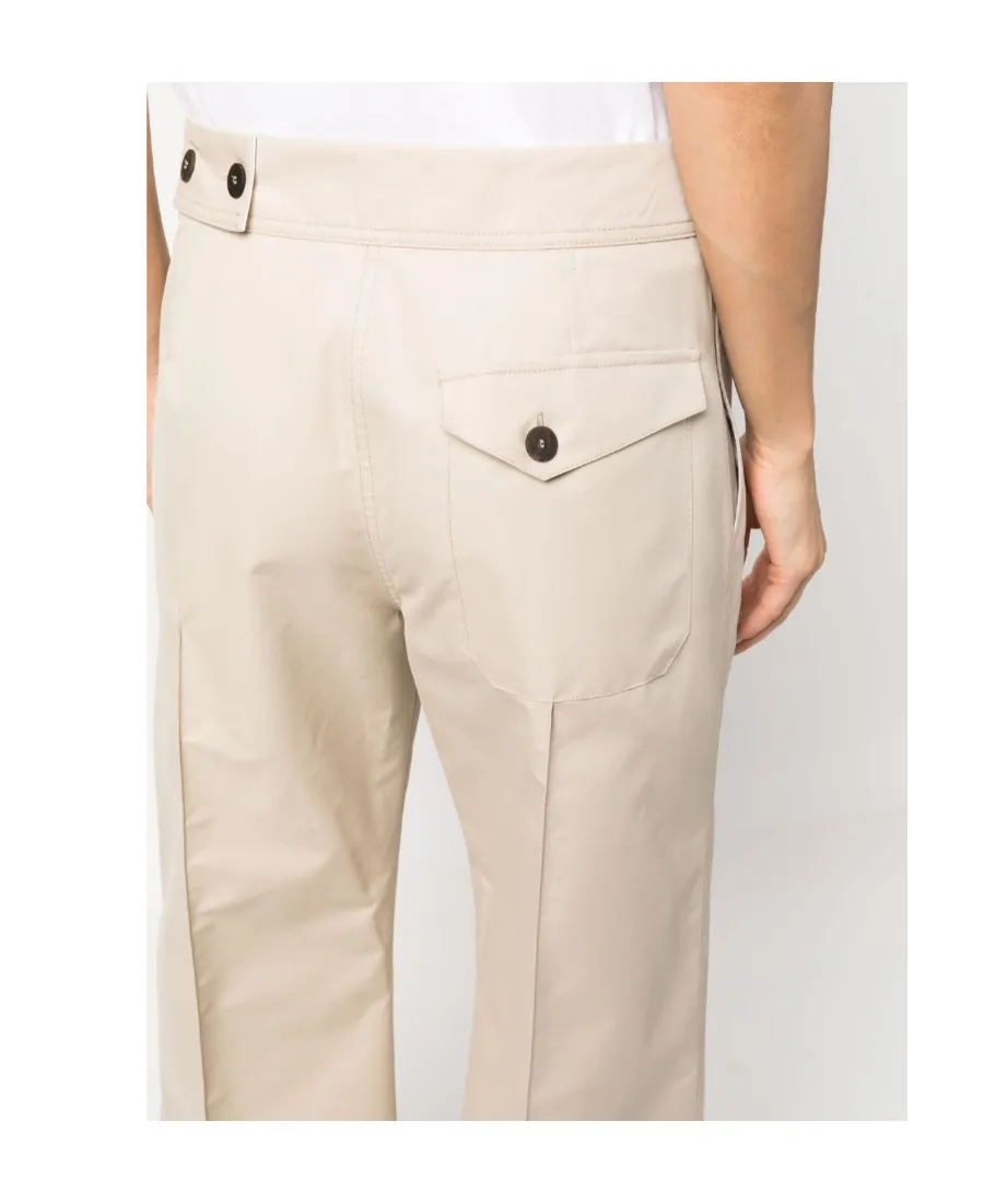 Low Rise Tailored Straight-Leg Trousers