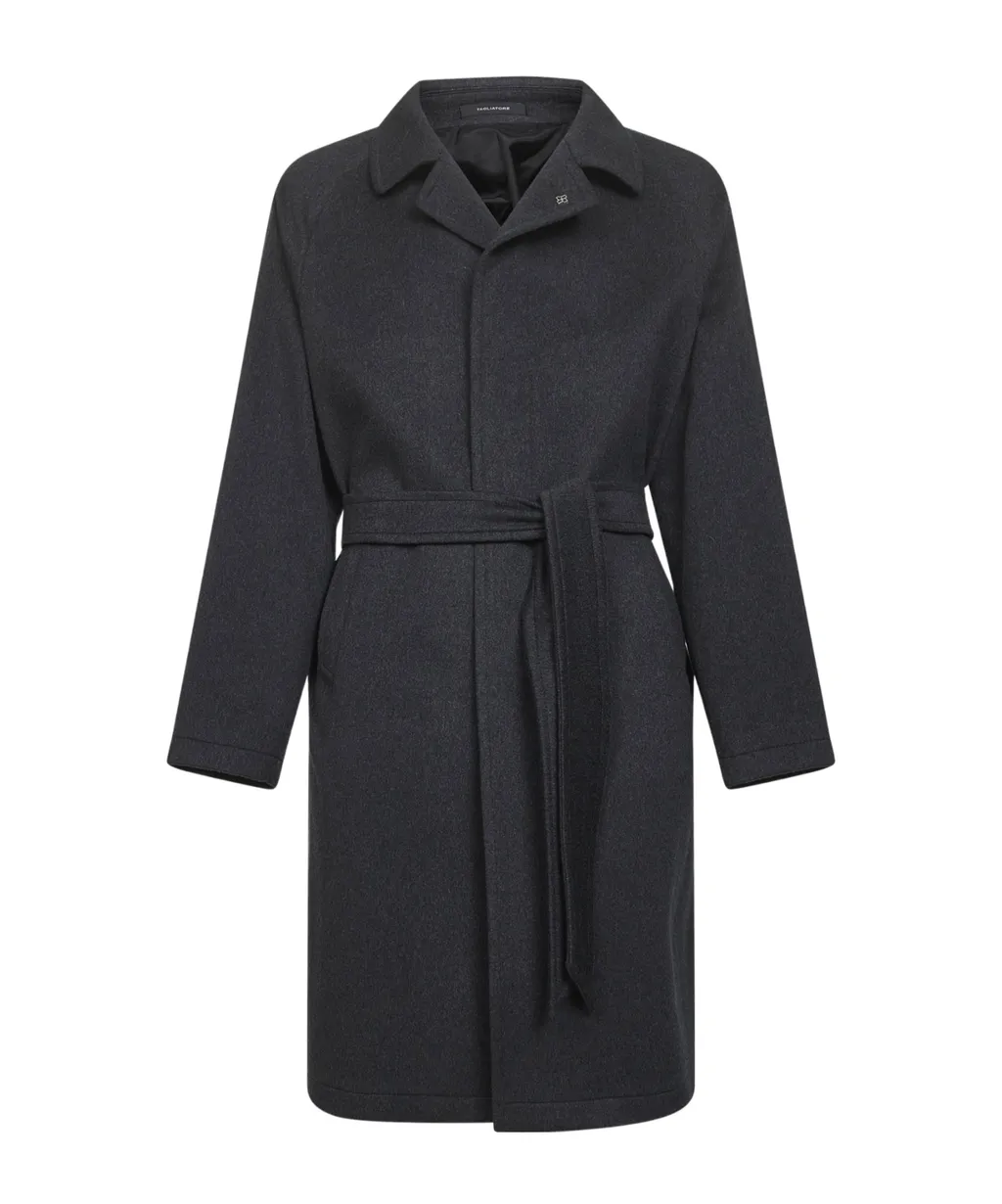 Belted Wool-Blend Coat