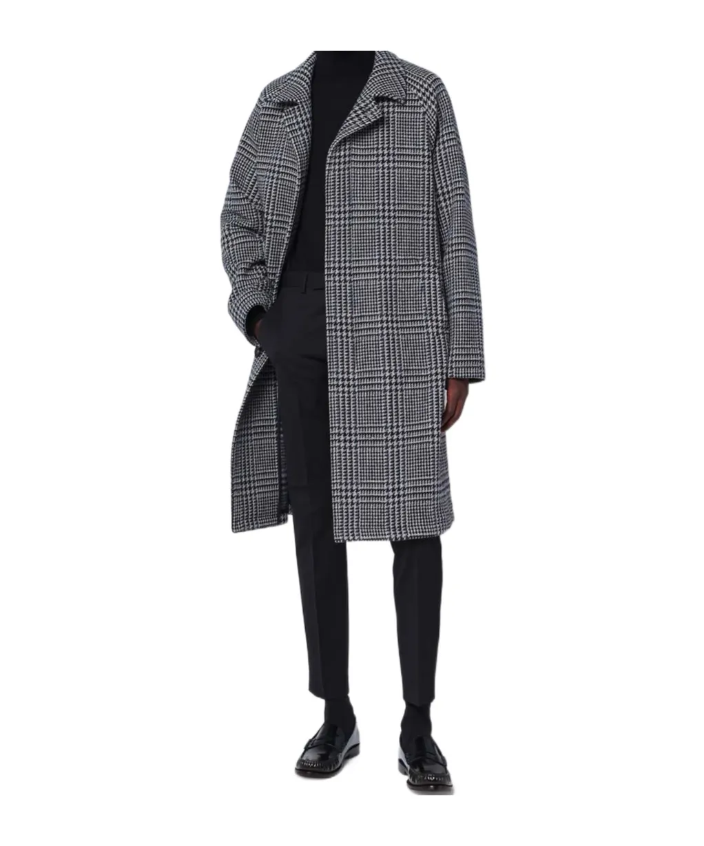 Check-Print Coat