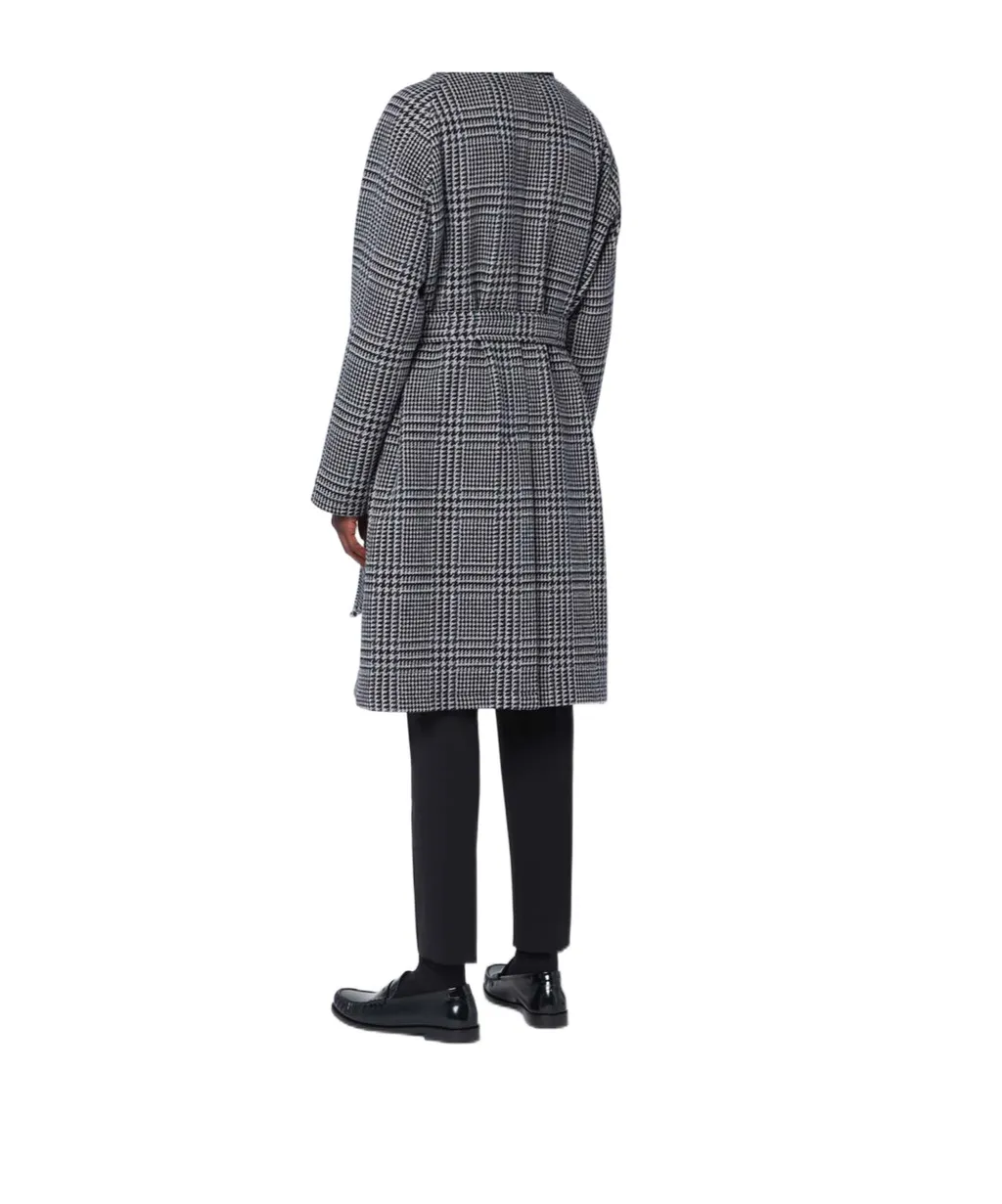 Check-Print Coat