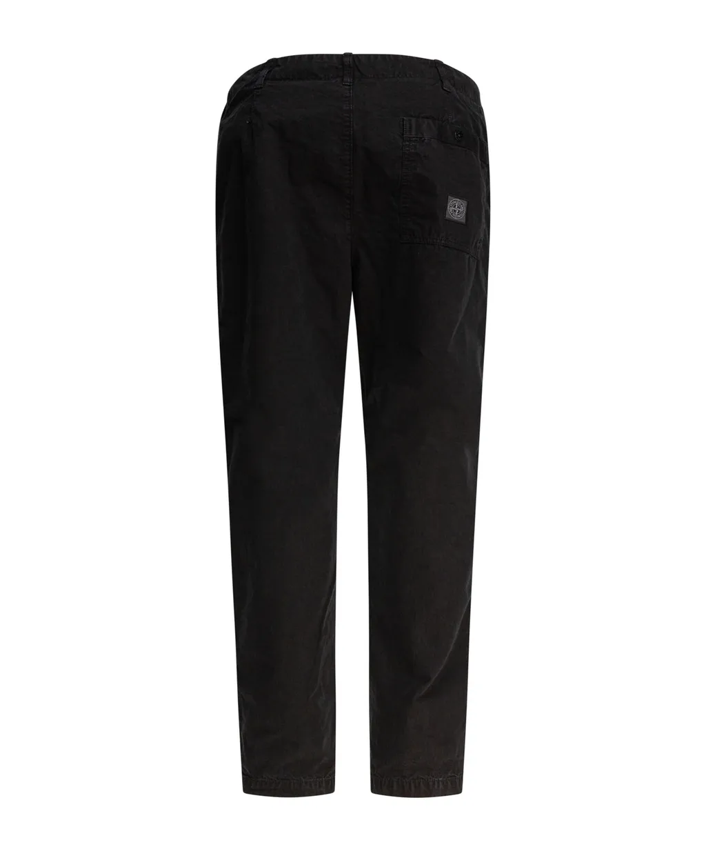 Logo Patch Straight-Leg Pants