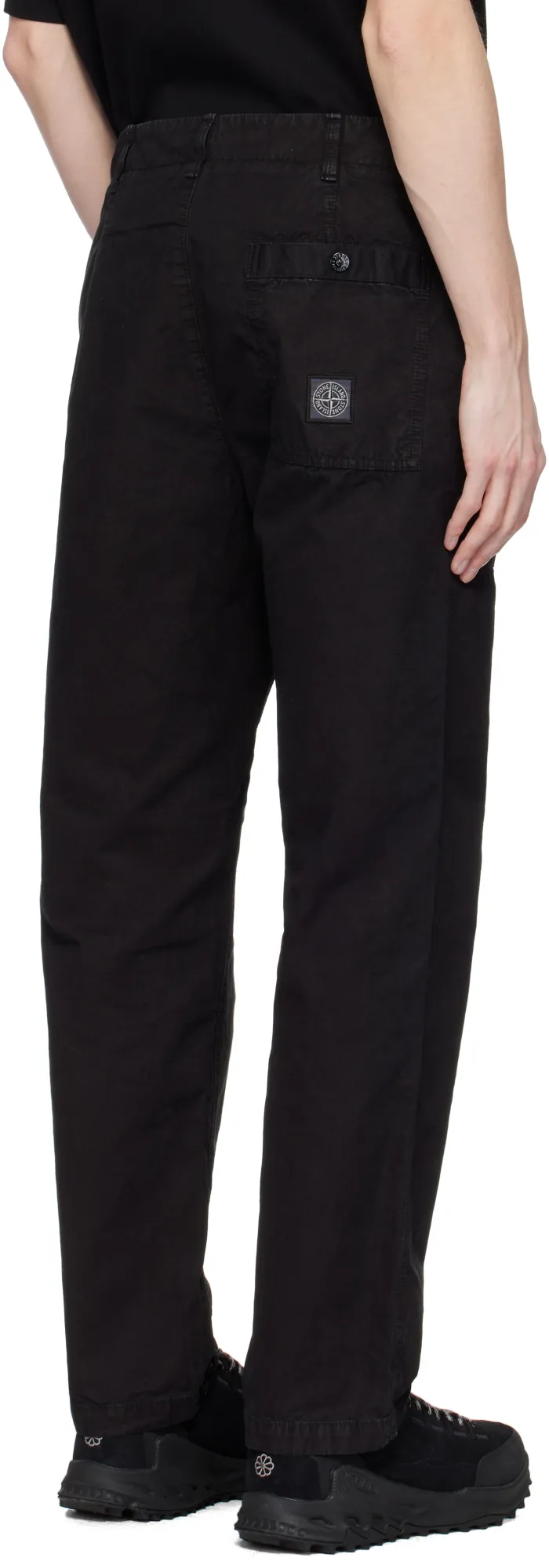 Logo Patch Straight-Leg Pants