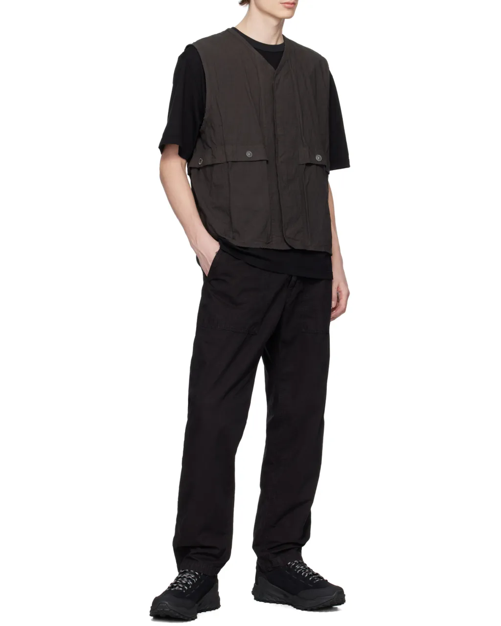 Logo Patch Straight-Leg Pants