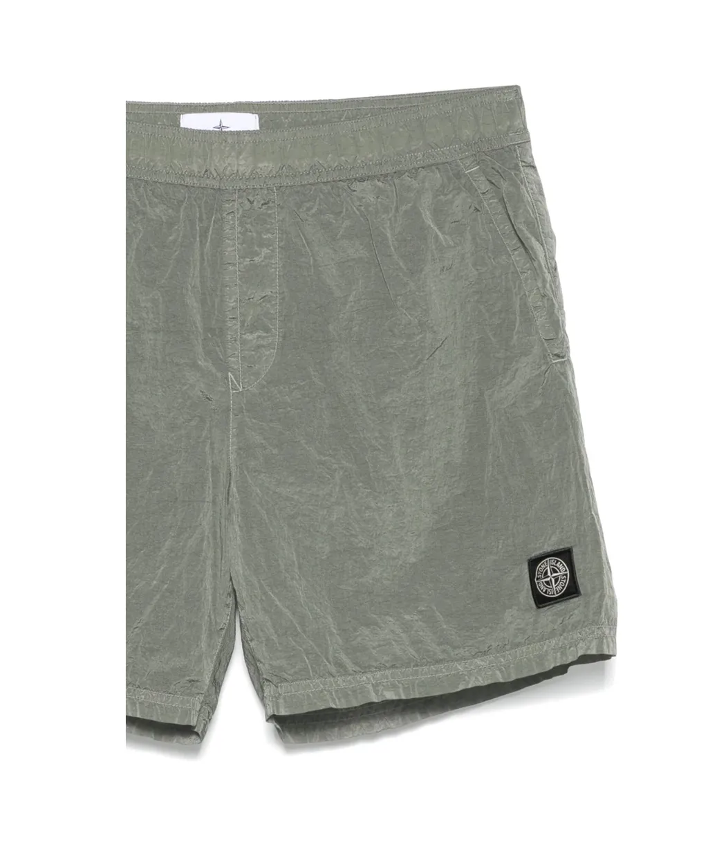 Compass-Patch Swim Shorts
