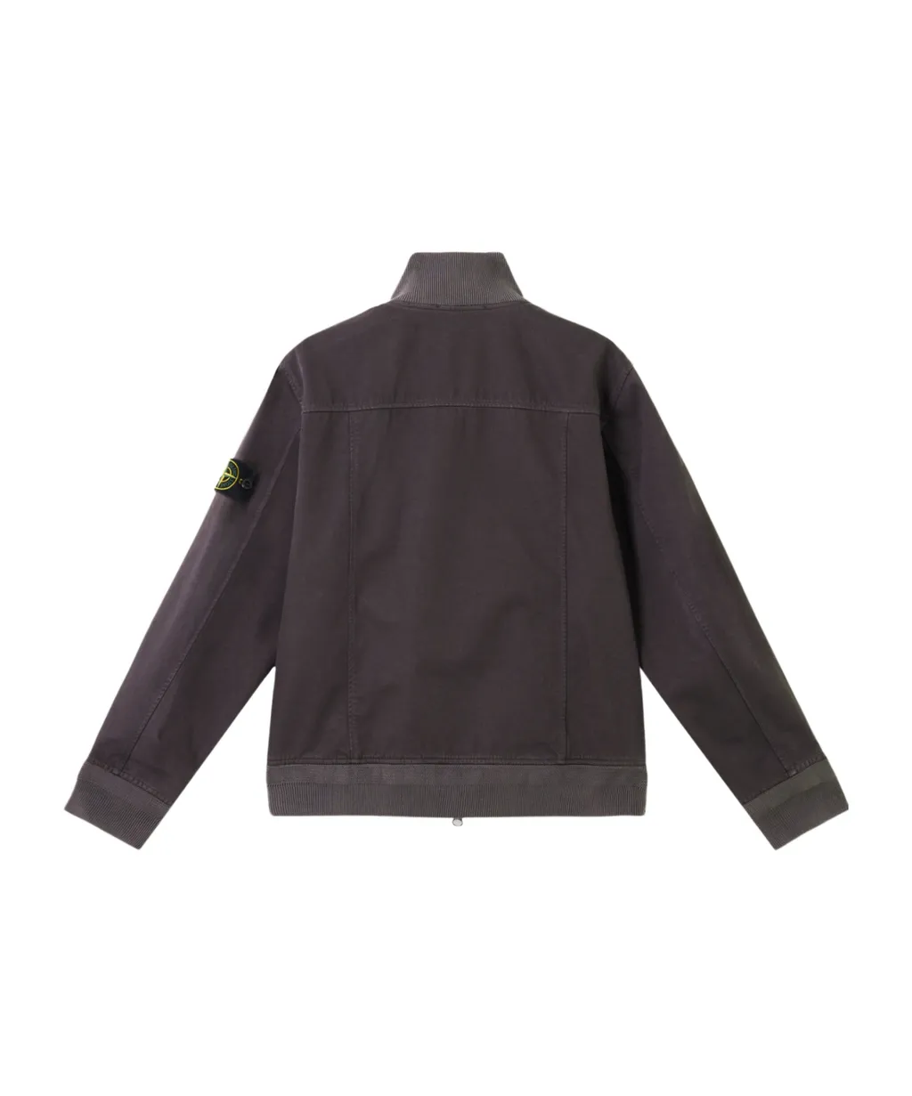 Compass Patch High-Neck Bomber Jacket