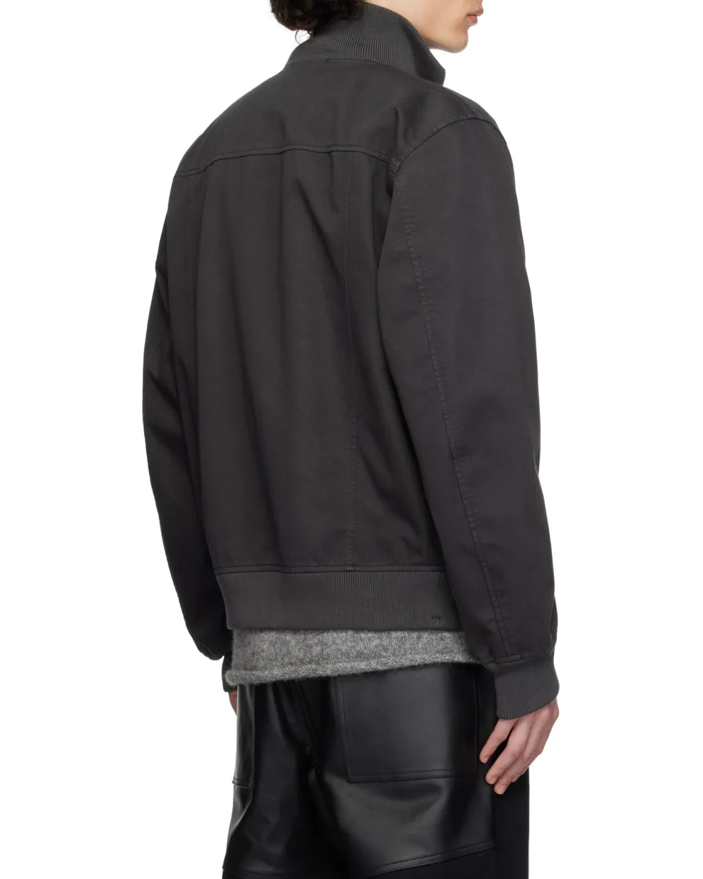 Compass Patch High-Neck Bomber Jacket