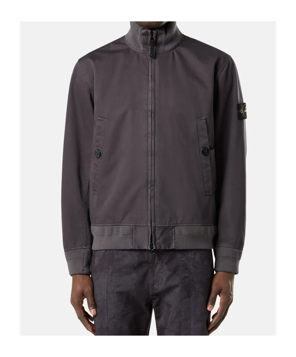 Compass Patch High-Neck Bomber Jacket