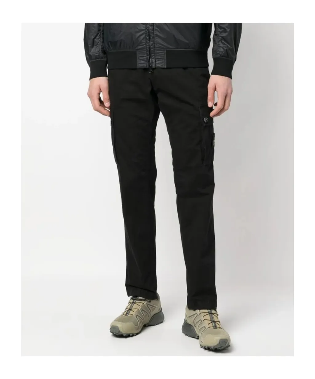 Brushed Old Effect Slim Fit Cargo Trousers