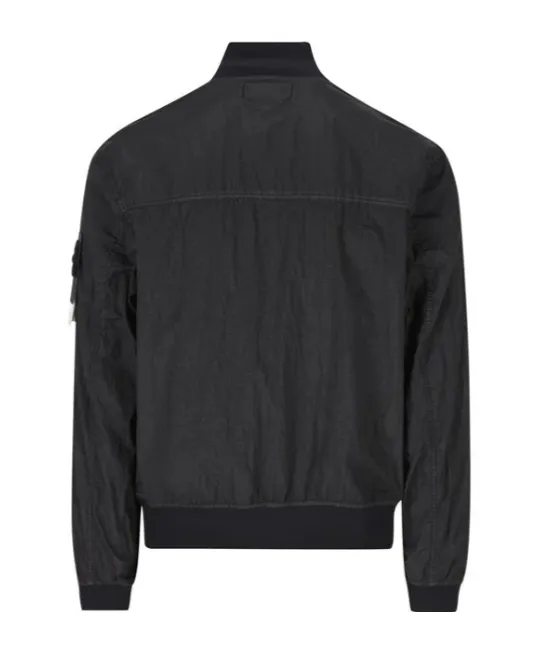 Compass Patch Zip-Up Bomber Jacket