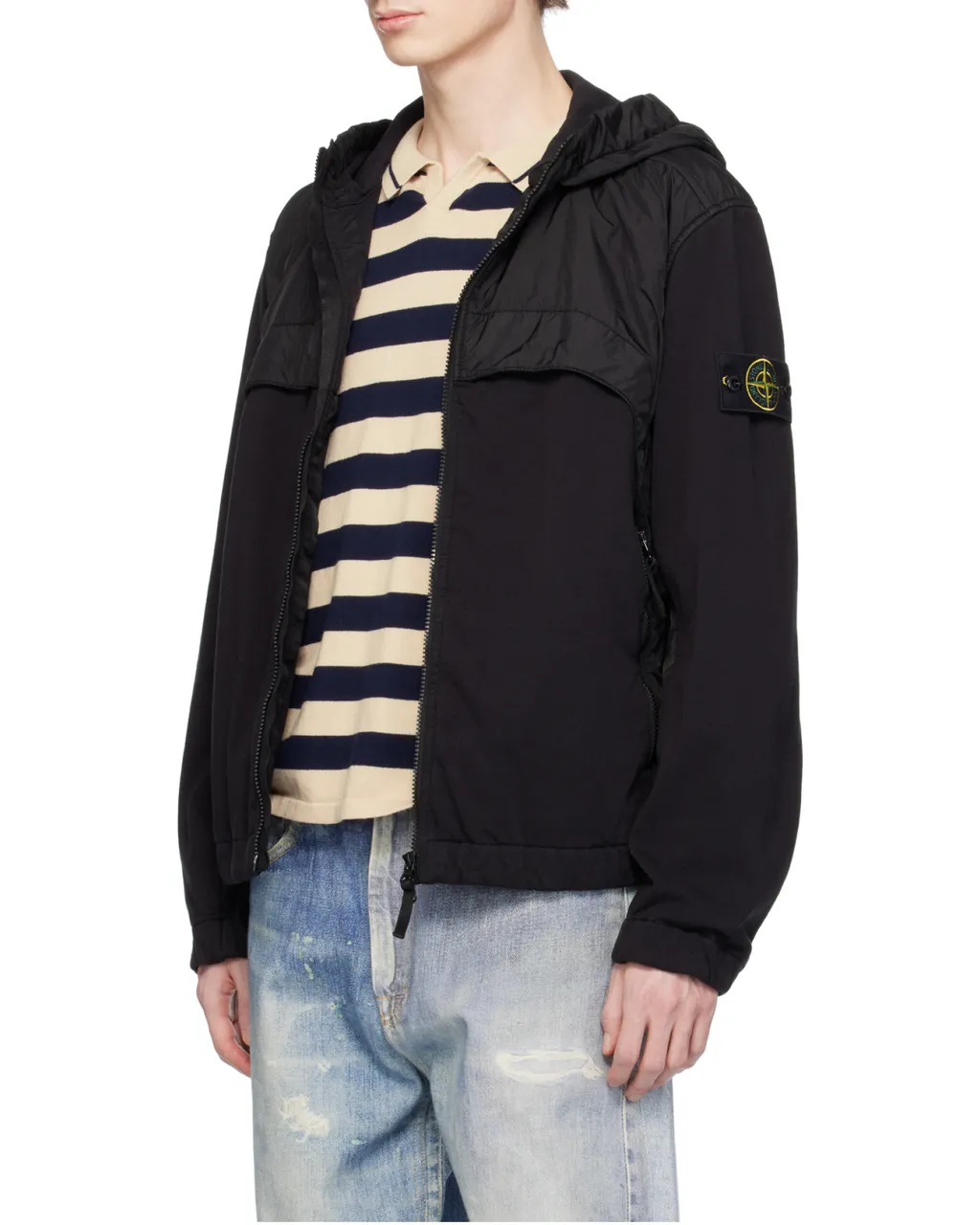 Logo Patch Hooded Windbreaker