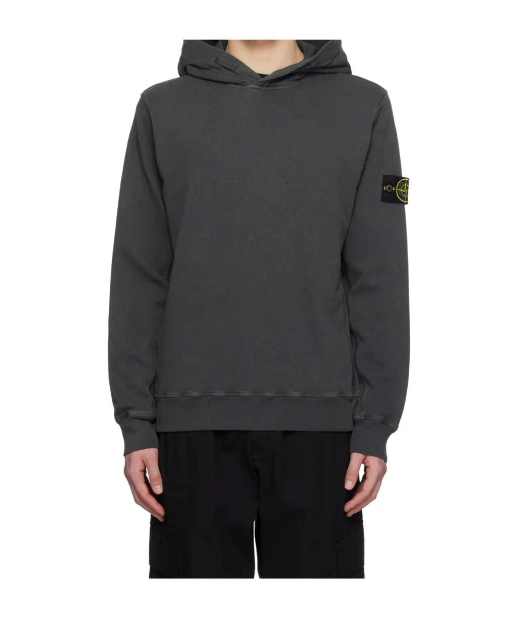 Logo-Patch Long-Sleeved Hoodie