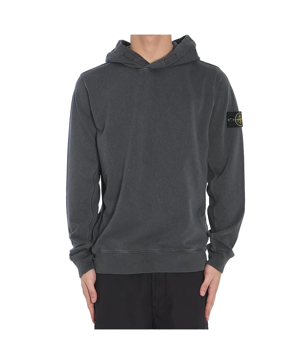 Logo-Patch Long-Sleeved Hoodie