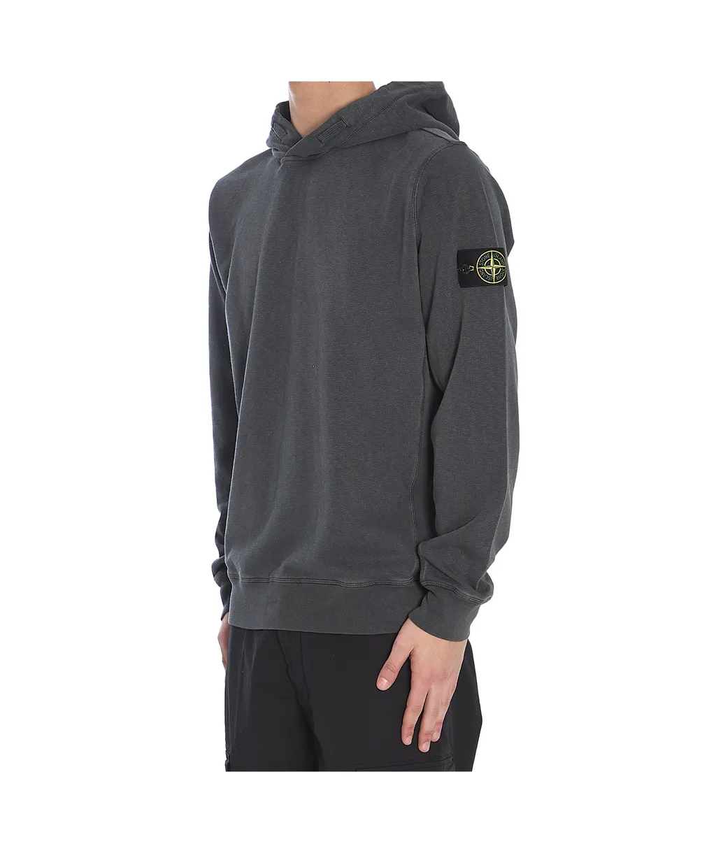 Logo-Patch Long-Sleeved Hoodie
