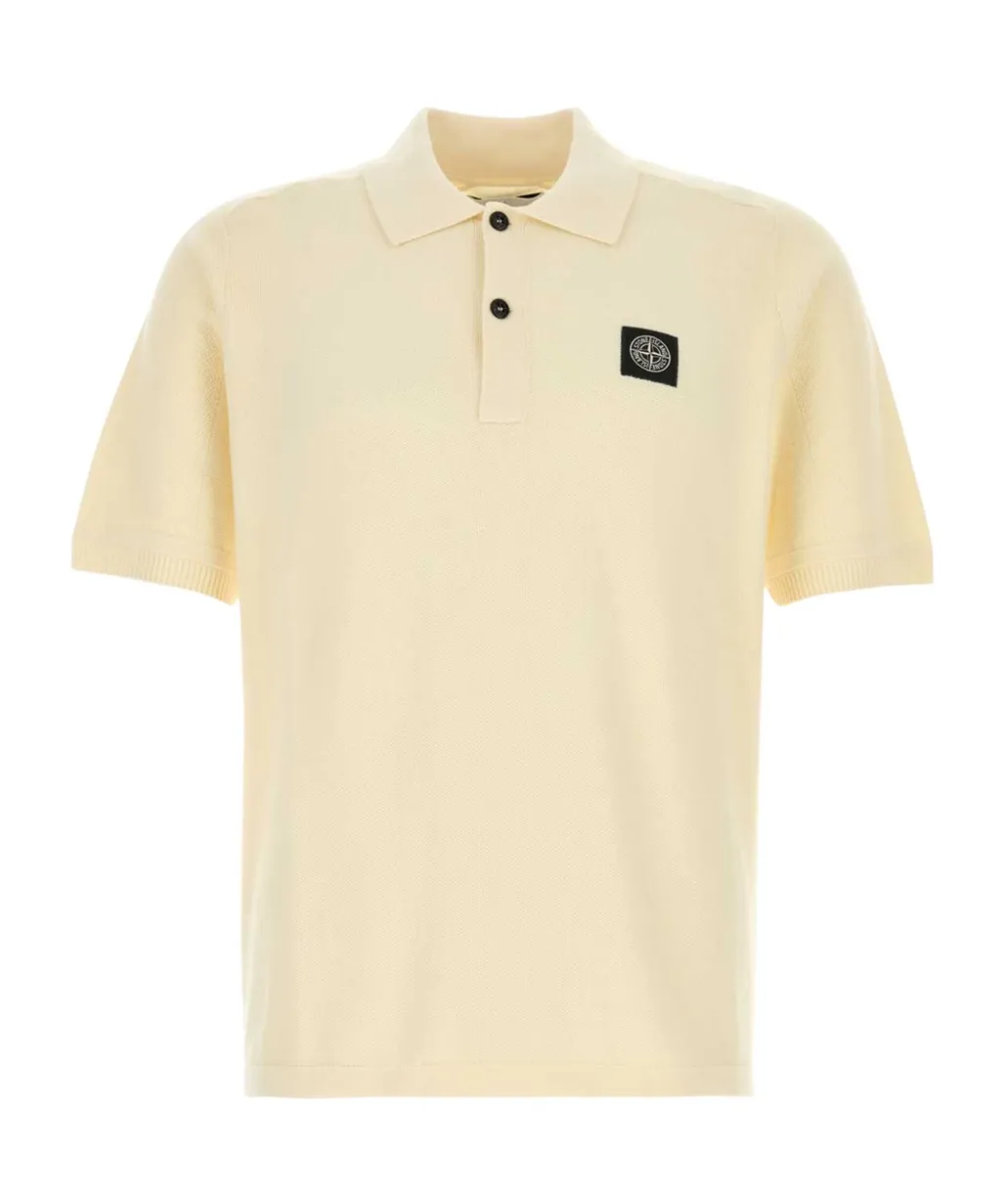 Logo Patch Knitted Polo Shirt