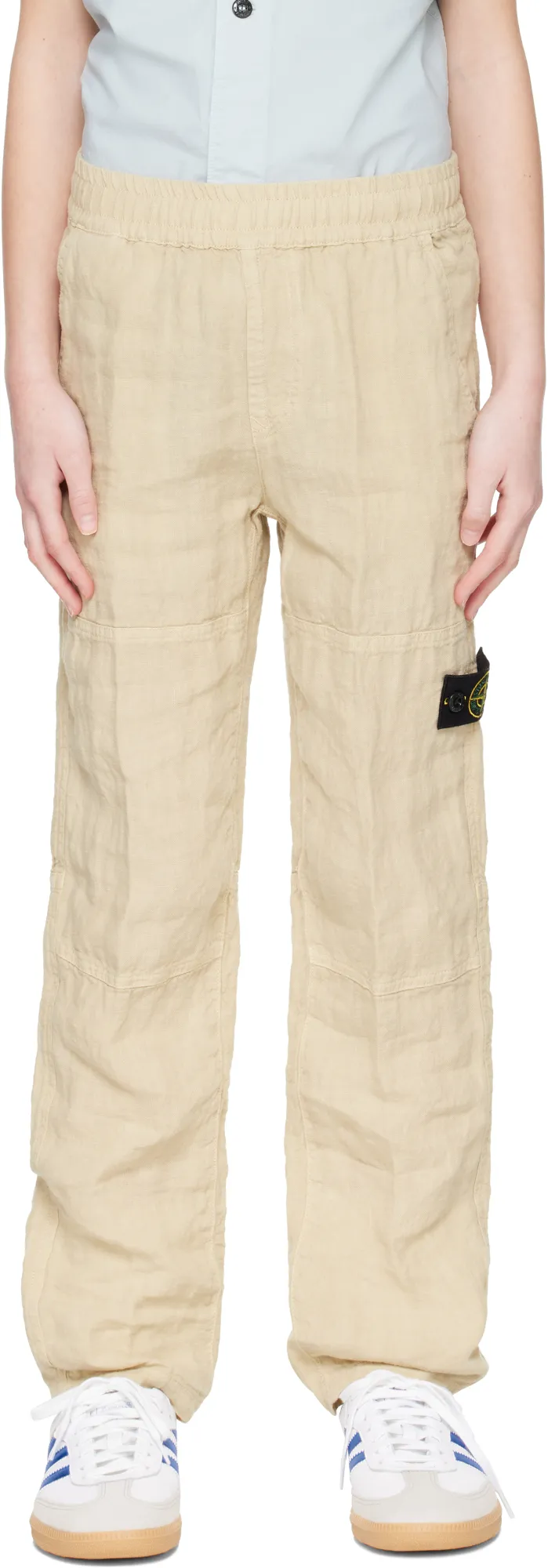 Logo Patch Straight-Leg Pants