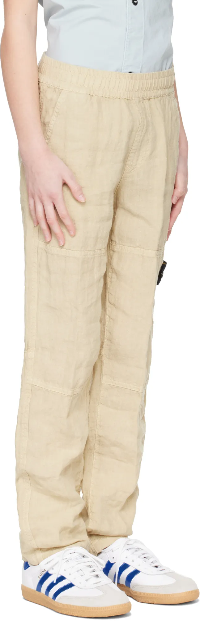 Logo Patch Straight-Leg Pants