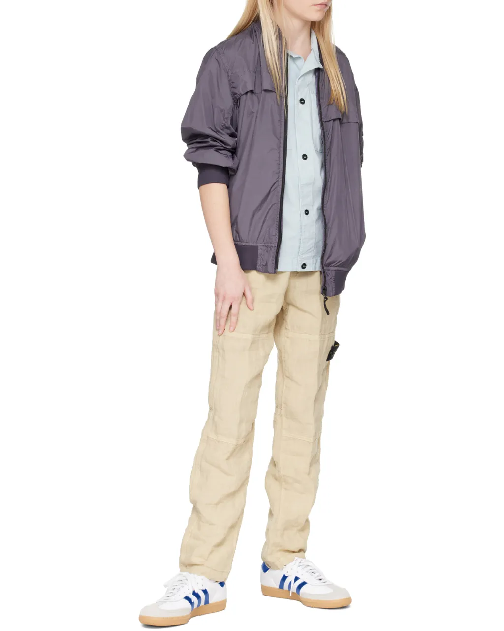 Logo Patch Straight-Leg Pants