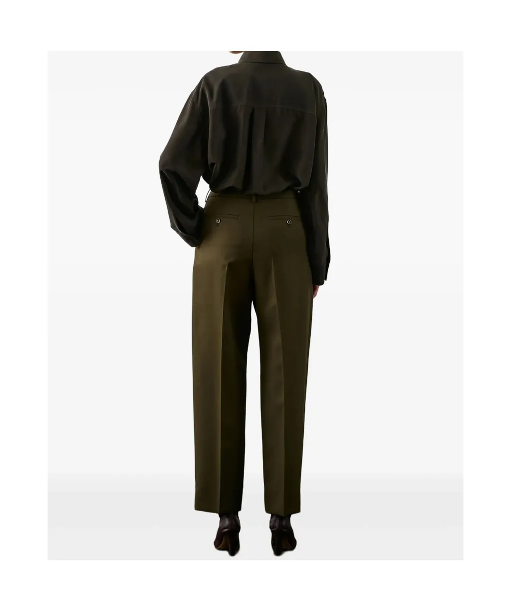 Pleated High-Waist Pants