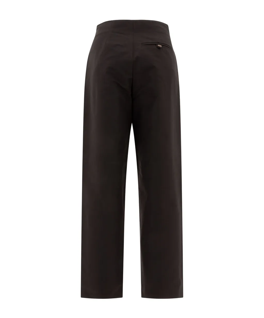 Straight-Leg Cotton Trousers