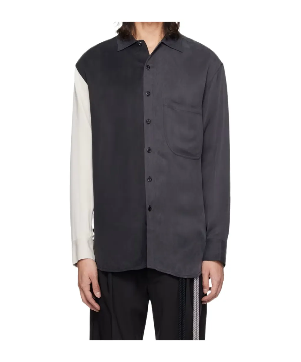 Paneled Long-Sleeved Shirt
