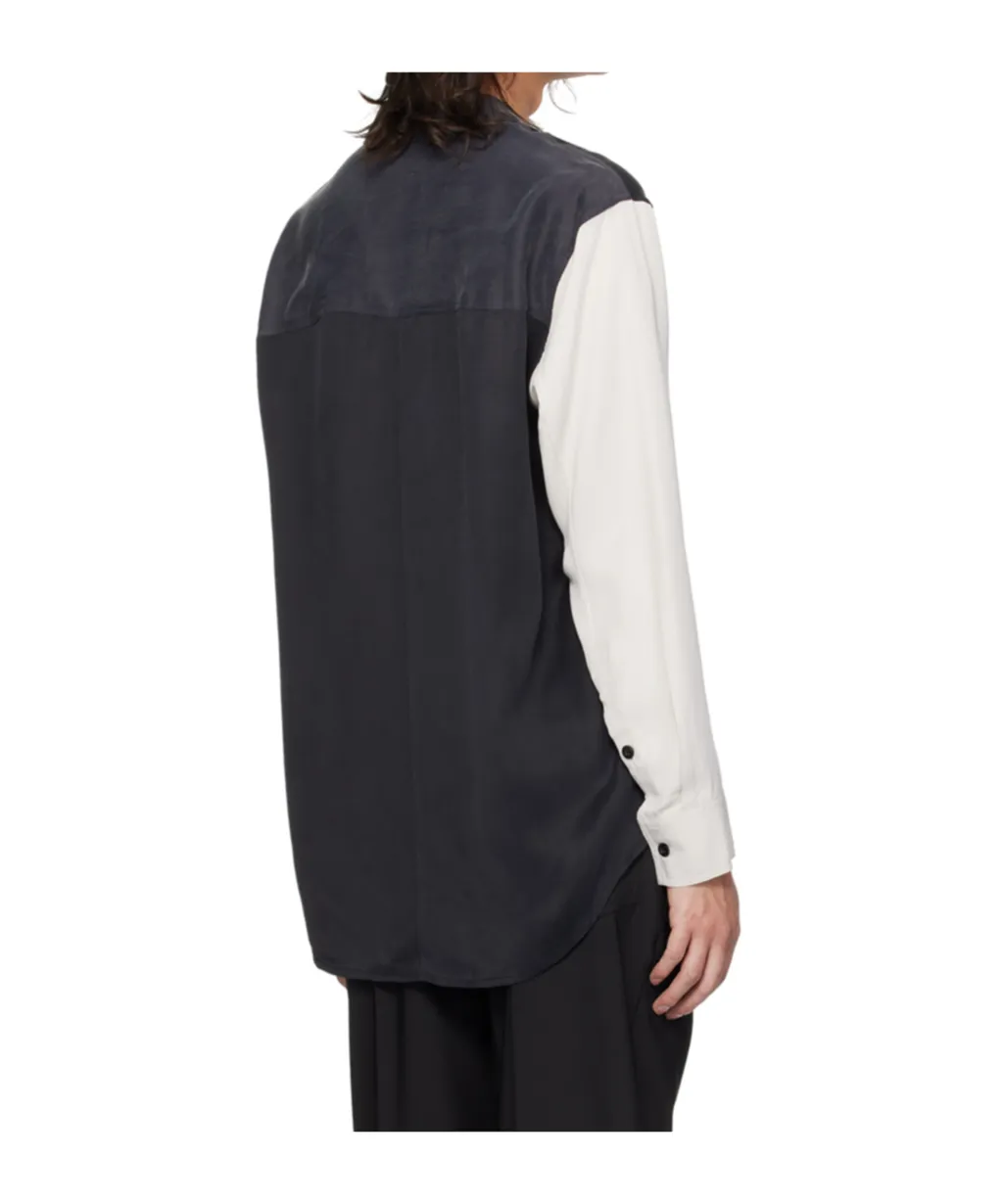 Paneled Long-Sleeved Shirt