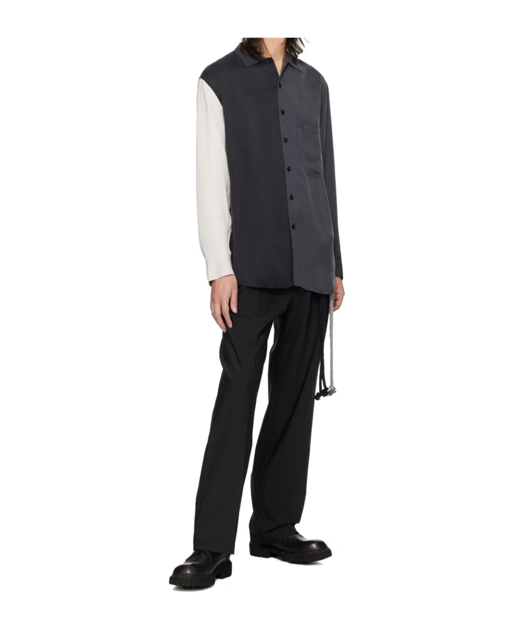Paneled Long-Sleeved Shirt