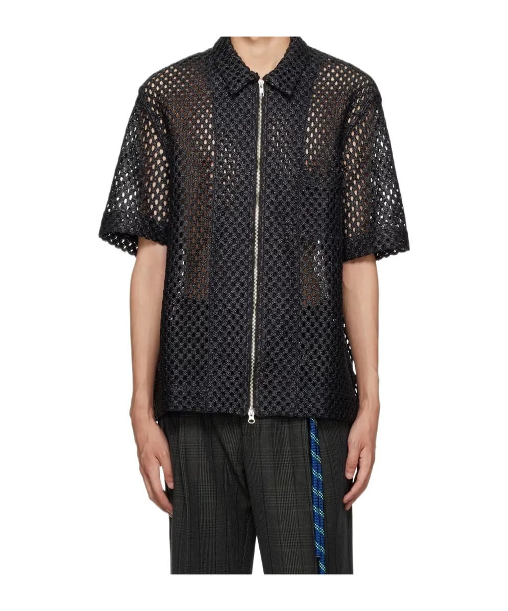 Perforated Zipped Shirt