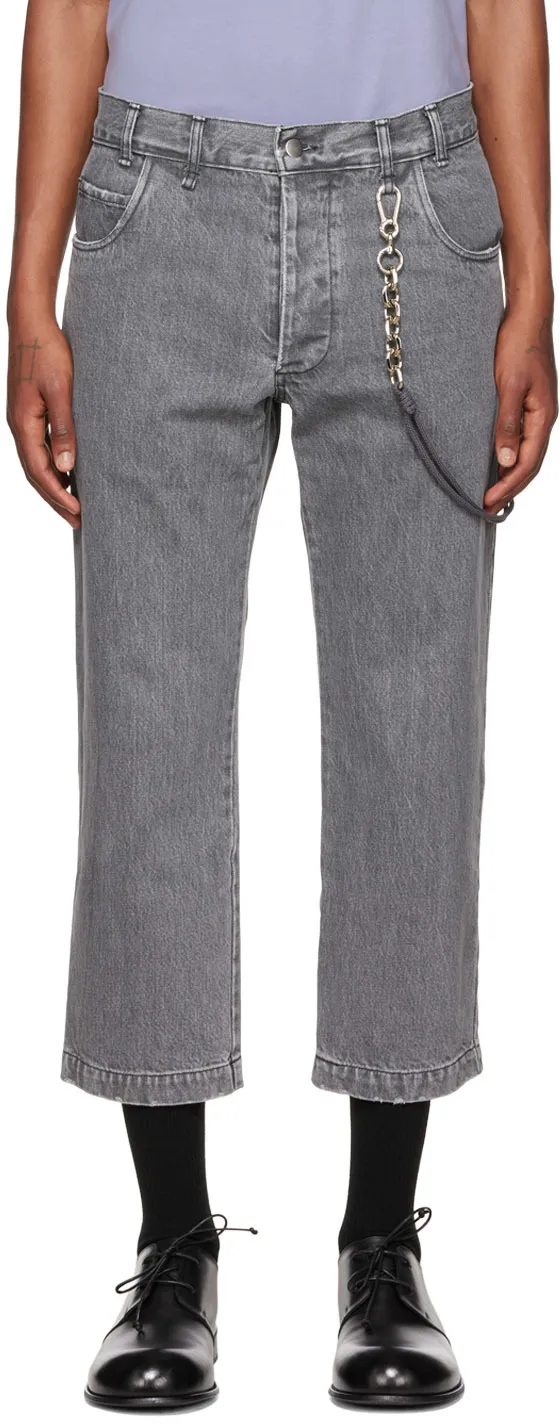 Straight-Leg Denim Jeans