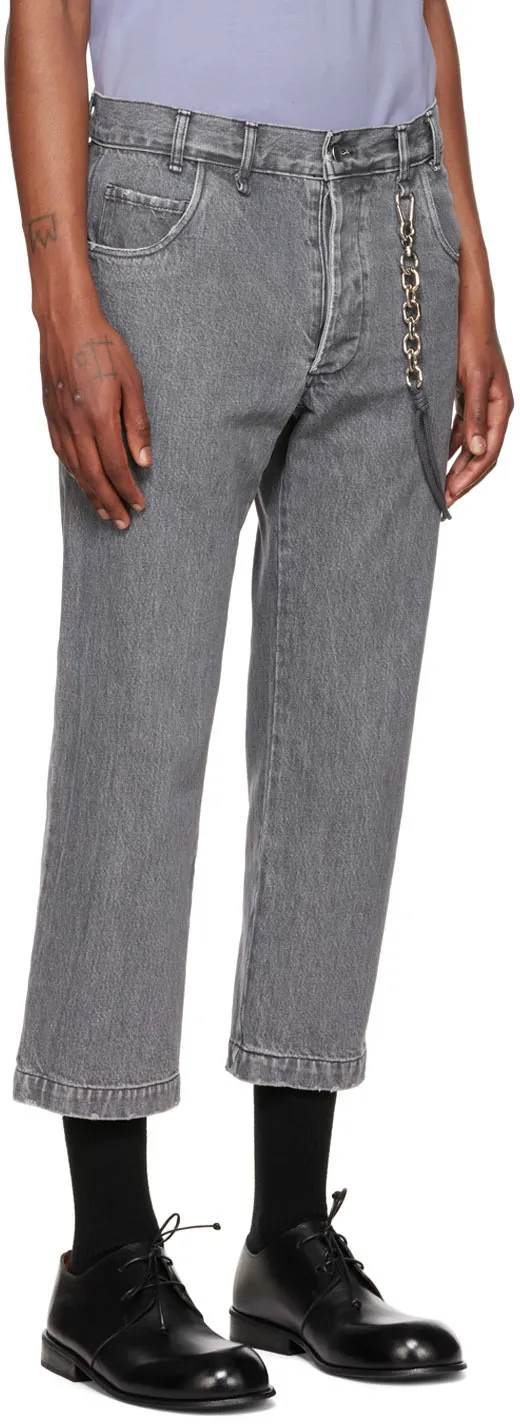 Straight-Leg Denim Jeans