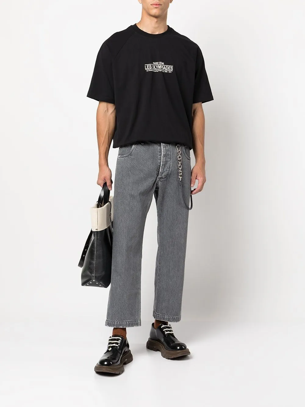 Straight-Leg Denim Jeans
