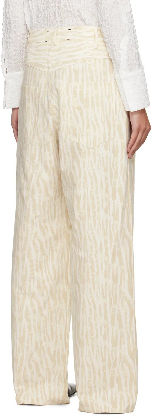 Graphic Printed Wide-Leg Pants