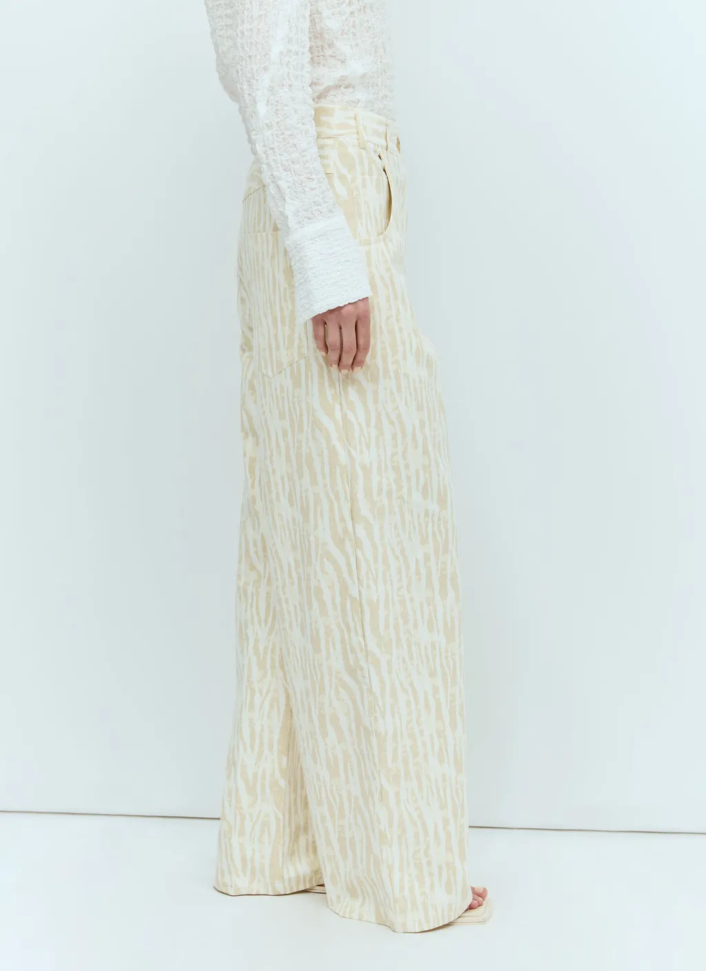 Graphic Printed Wide-Leg Pants