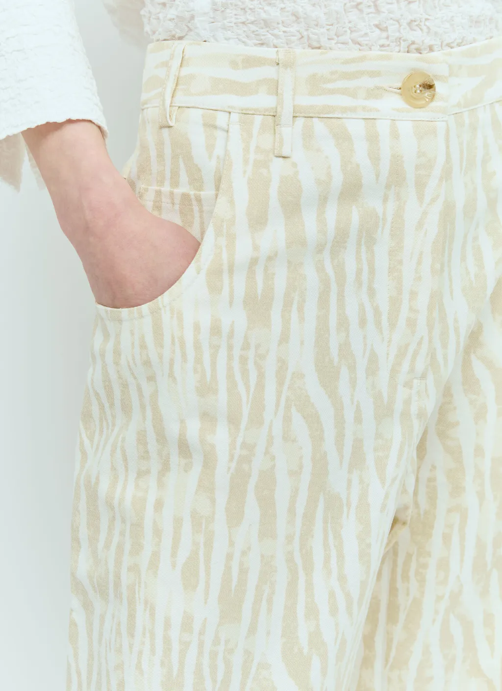 Graphic Printed Wide-Leg Pants
