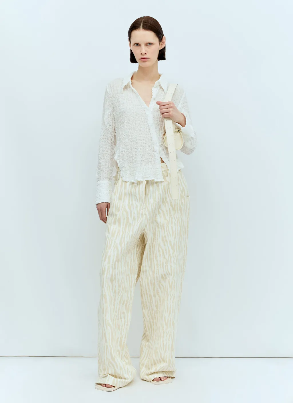 Graphic Printed Wide-Leg Pants