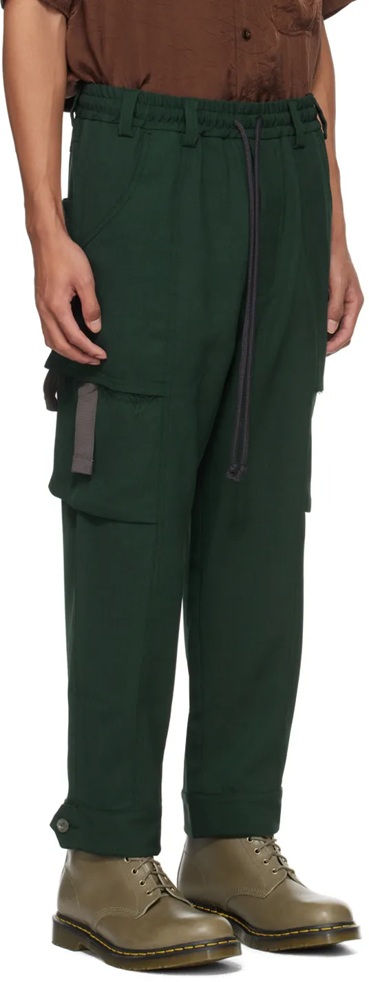 Tabbed Straight-Leg Cargo Trousers