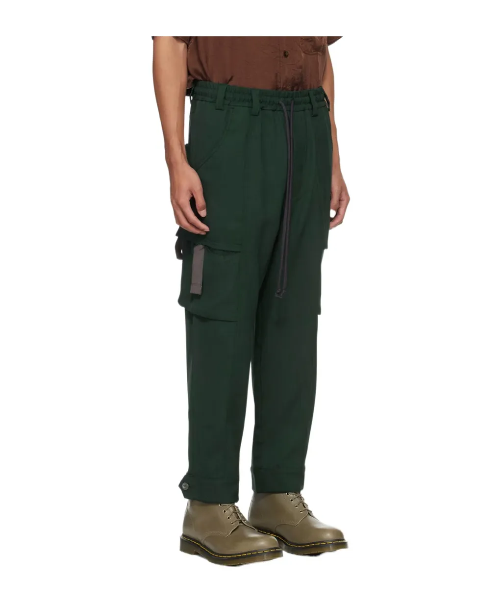 Tabbed Straight-Leg Cargo Trousers