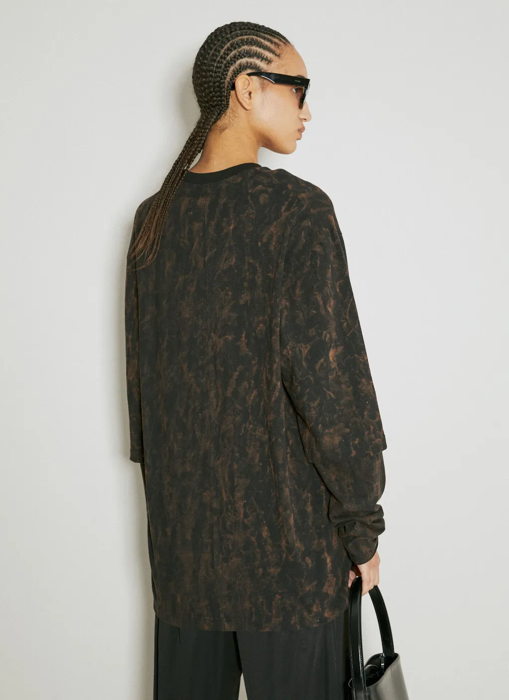 Distressed Logo Printed Sweatshirt